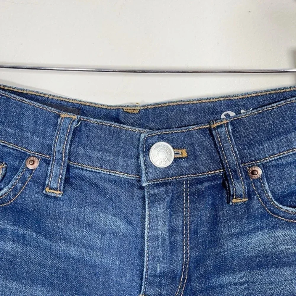 J.CREW | INDIGO DENIM CUT OFF DARK WASH JEANS